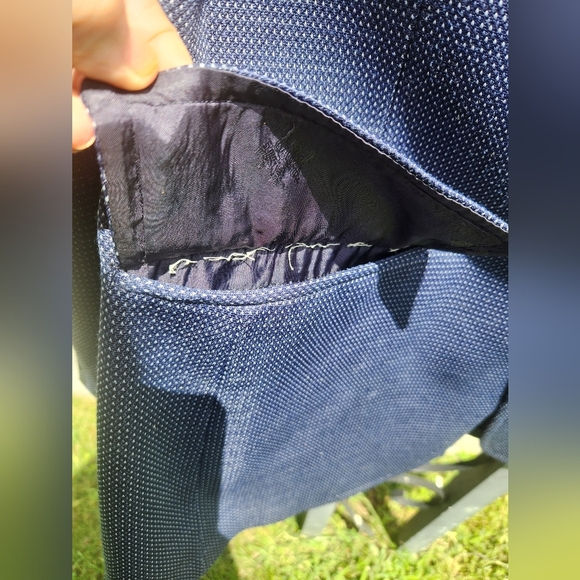 HART SCHAFFNER & MARKS WALLACHS Navy Knit Sports Coat, Blazer SIZE 40 VINTAGE - Picture 7 of 14